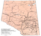Canadian Northern Western Railway Lines, Schematic Map of Proposed 