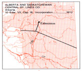 Incorporated Railway Proposed for Alberta,  Alberta and Saskatchewan Central Ry. Co.