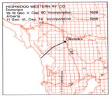 Incorporated Railway Proposed for Alberta, Highwood Western Ry. Co.