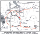 Great Slave Lake Railway, Proposed Railway Routes to Pine Point