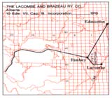 Incorporated Railway Proposed for Alberta,  Lacombe and Brazeau Ry. Co.